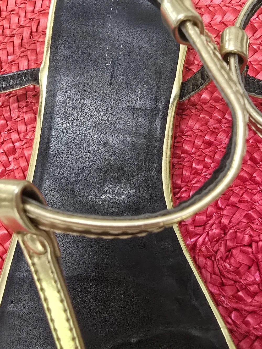 Merona Women's Gold T-Strap Sandals